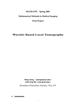 Radon transform of - RPI ECSE - Rensselaer Polytechnic Institute