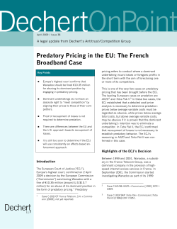 Predatory Pricing in the EU