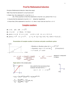 Proof by Mathematical Induction Complex numbers