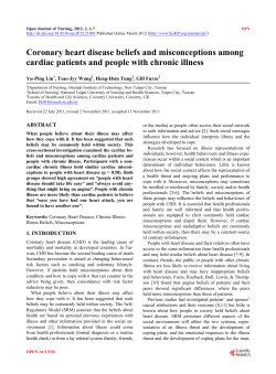 Coronary heart disease beliefs and misconceptions among cardiac