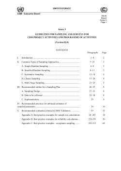 Annex 5 GUIDELINES FOR SAMPLING AND