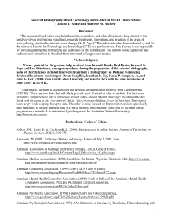 Selected Bibliography about Technology and E