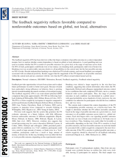 The feedback negativity reflects favorable compared to