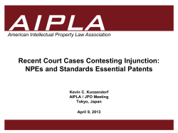 Kunzendorf Injunctions Presentation