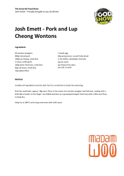 Sticky Pork Hock Hawker Roll and Pork with Lup Cheong Wontons