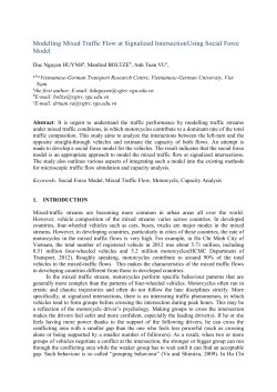 Modelling Mixed Traffic Flow at Signalized IntersectionUsing Social