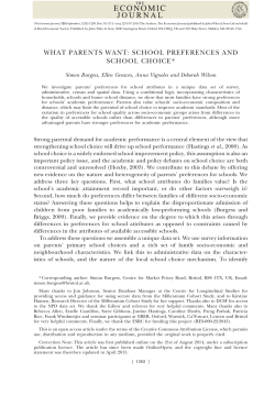 School Preferences and School Choice