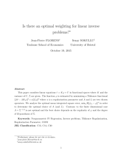 Is there an optimal weighting for linear inverse problems?