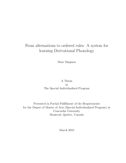 From alternations to ordered rules: a system for learning