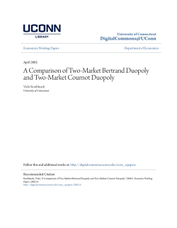 A Comparison of Two-Market Bertrand Duopoly and Two