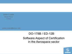 Software Aspects of Certification in the Aerospace Sector