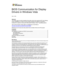 BIOS Communication for Display Drivers in Windows Vista