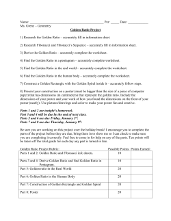 Homework - The Golden Ratio