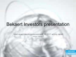 Presentation - Bekaert.com