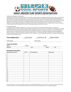 adult indoor turf sports registration