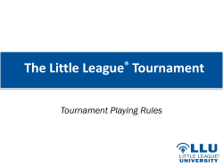 Tournament Playing Rules
