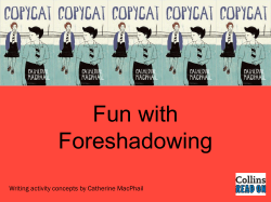Copycat Writing Activity_Foreshadowing