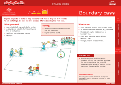 Boundary pass - Sporting Schools