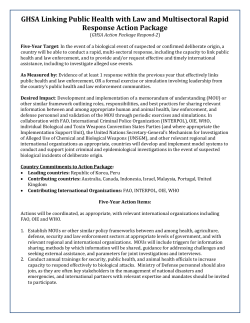 GHSA Linking Public Health with Law and Multisectoral Rapid