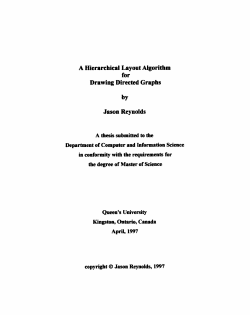 A Hierarchical Layout Algorithm for Drawing Directed Graphs Jason