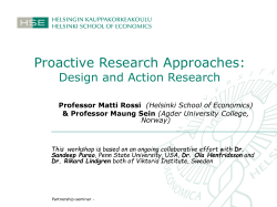 Design Research in Information Systems Research