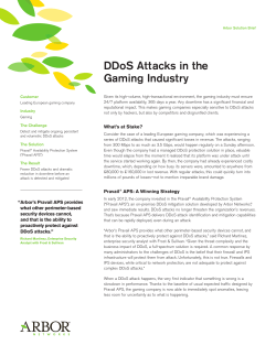 DDoS Attacks in the Gaming Industry