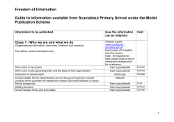 FOI guide to information for schools