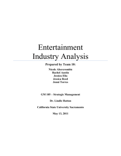 Entertainment Industry Analysis