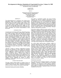 an investigation of the need for valid business game algorithms