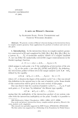 A note on B&eacute;zout`s theorem by Sławomir Rams, Piotr Tworzewski