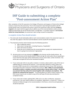 IHF Guide to submitting a complete “Post
