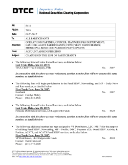 NSCC Important Notice