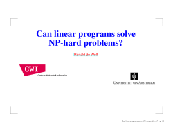 Can linear programs solve NP
