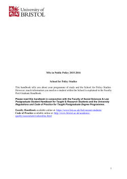 MSc Public Policy handbook 2015
