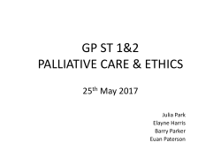 Presentation - Palliative Care GGC