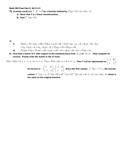 Math 285 Final 2013 Part II solutions