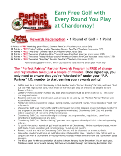Earn Free Golf with Every Round You Play at Chardonnay!