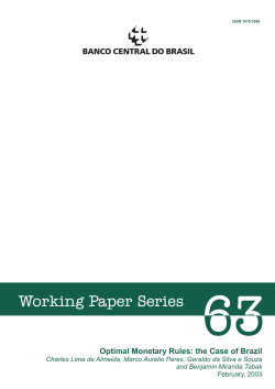 Optimal Monetary Rules: the Case of Brazil