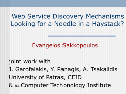 Web Service Discovery Mechanisms: Looking for a Needle in a