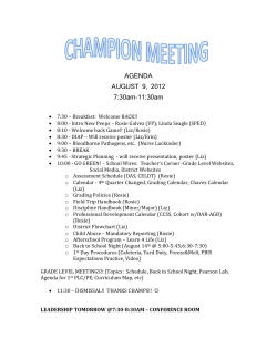 champion institute day agenda 12