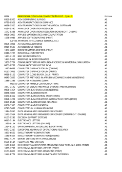 ISSN PERI&Oacute;DICOS CI&Ecirc;NCIA DA COMPUTA&Ccedil;&Atilde;O