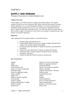 supply and demand