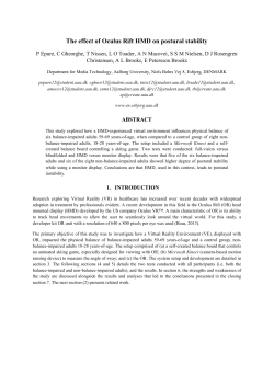 Comment _The effect of Oculus Rift HMD on postural stability