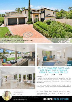 property brochure - Calibre Real Estate