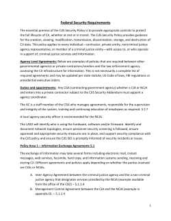 Federal Security Requirements / Consideration Brief