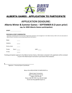 alberta games - Alberta Sport Connection