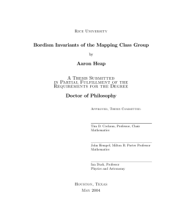 Bordism Invariants of the Mapping Class Group Aaron Heap 4929 2