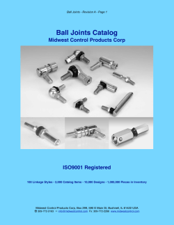 ball joint catalog - Midwest Control Products Corp.
