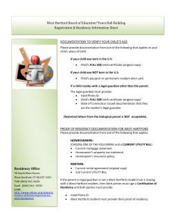 DOCUMENTATION TO VERIFY YOUR CHILD`S AGE PROOF OF