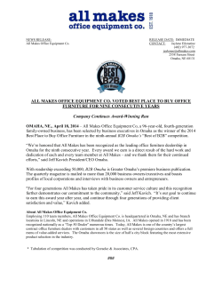 2014 Best Of Omaha Press Release